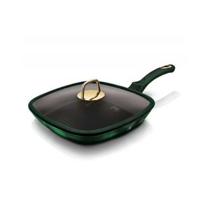 Berlingerhaus Beckengrill mit Deckel und Titanoberfläche 28 cm Emerald Kollektion BH-6051