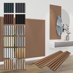HEXIM Akustikpaneele 138,5x60cm - flexible Lamellenwand Holz MDF Wandpaneele Lamellenverkleidung Wandverkleidung Innendekoration schalldämmend (1 Paneel / 0,83 m² Teak - APH09) HEXIM Akustikpaneele 138,5x60cm - flexible Lamellenwand Holz MDF Wandpaneele Lamellenverkleidung Wandverkleidung Innendekoration schalldämmend (1 Paneel / 0,83 m² Teak - APH09)