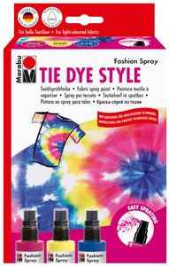Marabu Textilsprühfarbe "Fashion-Spray" Set TIE DYE STYLE