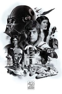 Star Wars 40th Anniversary Poster Montage 91,5 x 61 cm