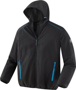 Terrax Workwear Herren Arbeitsjacke mit Kapuze - Leichte Bundjacke mit reflektierenden Details in Schwarz-Azur Größe XXL