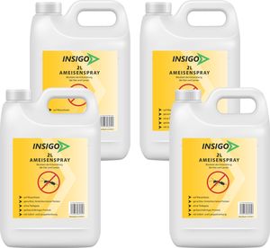 INSIGO 4x2L Anti Ameisen Mittel Spray Gift gegen Stopp frei abwehren Bekämpfung Schutz