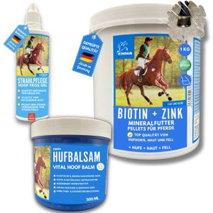 Hufpflege SPARSET Huföl Biotin & Zink und Strahlpflege für Pferde