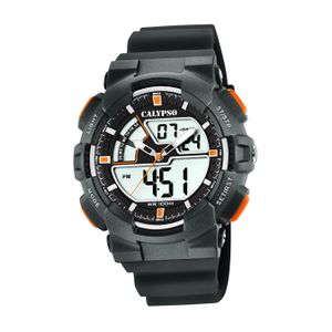 Calypso Kunststoff PolyurethanHerren Uhr K5771/4 Sport Armbanduhr grau Digital D2UK5771/4