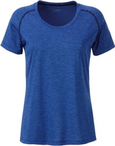 James & Nicholson JN 495 Damen Funktions-Shirt blue melange/navy L
