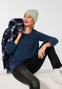 28323 Street One, ,  Damen Pullover, Glattstrick, navy blue, 36