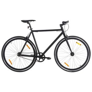 Design Fahrrad mit Festem Gang Schwarz 700c 55 cm, Hollandräder 2024 Neu