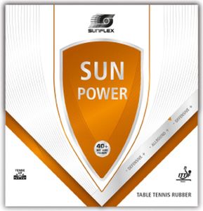 Sunflex Sun Power Tischtennis-Belag 2,1mm Schwamm schwarz| Tischtennisschläger Tischtennisbelag