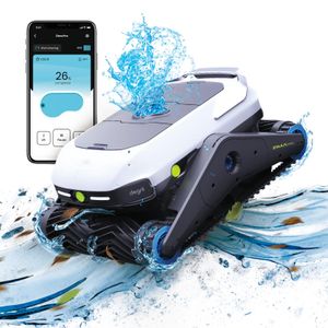 Degrii Zima Pro bazénový robot batériový bezdrôtový ultrazvukový radarový automatický vysávač bazénov pre inteligentné plánovanie dráhy, 250W výkonný motor, 180 minút prevádzky / 5000 ft² pokrytia / ovládanie aplikácií
