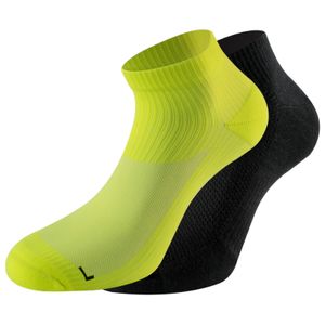 Lenz Unisex Sportsocken Running 3.0 2 Paar , Neon Gelb, 35 - 38