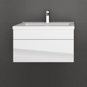 HOME DELUXE - Badmöbel WANGEROOGE S - Weiß (HB) Badezimmermöbel Waschbecken Unterschrank Spiegel
