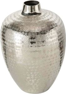 Dekovase Vase silber Metall Blumenvase Deko Tischdeko Tischvase Metallvase 25 cm