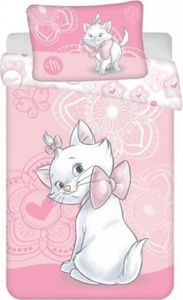 Jerry Fabrics Bettwäsche Marie Aristocats, 100% Baumwolle, Bettbezug 100 x 135 cm und Kissenbezug 40 x 60 cm, Rosa