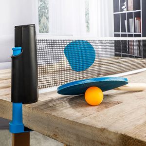 8 tlg Tischtennis Set Tischtennisschläger mit Netz & Schläger und Bällen Tragbar 
