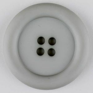 Polyamidknopf, mit breitem Rand, rund, 4 loch Farben allgemein: Grau, Durchmesser: 25 mm
