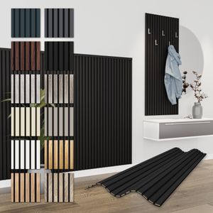 HEXIM Akustikpaneele 138,5x60cm - flexible Lamellenwand Holz MDF Wandpaneele Lamellenverkleidung Wandverkleidung Innendekoration schalldämmend (1 Paneel / 0,83 m² Black Edition - APH12) HEXIM Akustikpaneele 138,5x60cm - flexible Lamellenwand Holz MDF Wandpaneele Lamellenverkleidung Wandverkleidung Innendekoration schalldämmend (1 Paneel / 0,83 m² Black Edition - APH12)