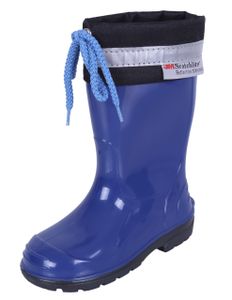 Blaue Gummistiefel/Regenstiefel für Kinder bequem rutschfest rückstrahlend KIM LEMIGO 22 EU / 5.5 UK