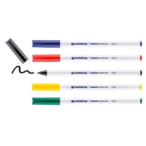 EDDING Textilstift basic colours 4600 1mm 5er Pack