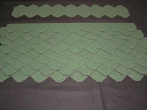 1 Set Dachschindeln Schiefer (55 mm) grün