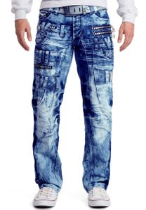Kosmo Lupo Herren Jeans KM009 Blau W33/L32