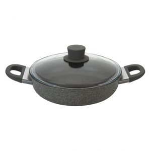 Ballarini Servierpfanne Mit Glassdeckel, 28 Cm Rund Granitium Ballarini Servierpfanne Mit Glassdeckel, 28 Cm Rund Granitium