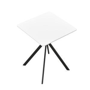 [en.casa] Esstisch - Weiß 60x60x75cm -  Küchentisch Esszimmertisch Besprechungstisch Konferenz-Tisch