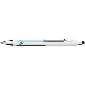Schneider Schreibgeräte Kugelschreiber Epsilon Touch, Druckmechanik, XB, blau, Schaftfarbe: weiß-blau