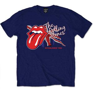 Rolling Stones Lick The Flag Navy Mens T Shirt: X Large
