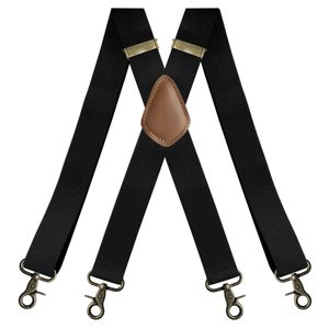 INF Elastische Hosenträger mit gekreuztem Rücken Schwarz