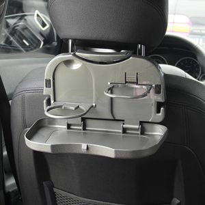 Universal Auto Rücksitz Tisch Klappbares Tablett Auto Getränkehalter Auto Esstablett Telefonhalter Grau