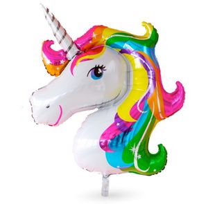 3x XXL Einhorn Größe 110 x 85 cm Folienballon Einhornballon als Ballon Heliumballon Luftballons Mädchen Geburtstag Einhorn