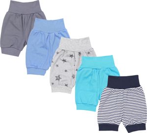 TupTam Uni Baby Pumphose Sommershorts Baumwolle 5er Pack, Farbe: Junge 3, Größe: 98/104