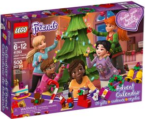 Kalendarz adwentowy Lego Friends 41353 z dekoracjami świątecznymi pasującymi do Bożego Narodzenia