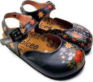 Damenschuhe Calceo Klassische Sandalen mit Blumen CAL1610 41
