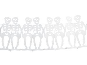 Skelette Halloween Girlande weiß  4 Meter