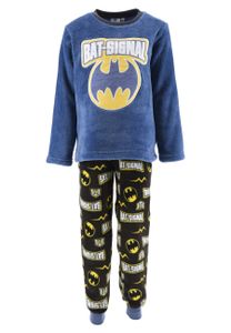 Batman Kinder Jungen Schlafanzug Pyjama Langarm-Shirt + Schlaf-Hose, Farbe:Blau, Größe Kids:116