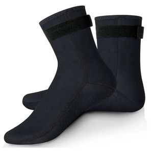 3mm Neopren Socken, Tauchsocken Neoprensocken mit Klettverschluss, Rutschfeste Wassersport Schwimmen Socken für Wassersport,Größe: L