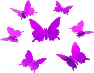Oblique Unique 3D Schmetterlinge 12er Set Wandtattoo Wandsticker Wanddeko - lila