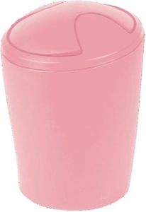 Spirella Kosmetikeimer "Move" Abfalleimer Schwingdeckeleimer | Kunststoff | 5 Liter | Rosa