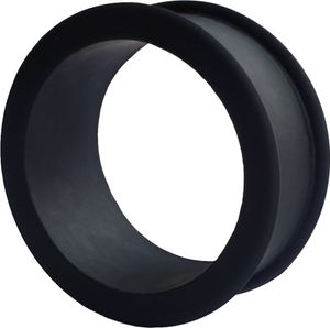 viva adorno 1 Stück 28mm Tube Flesh Tunnel Plug Silikon Matt Ohr Piercing XXL big groß flexibel Größe Z106ch, schwarz