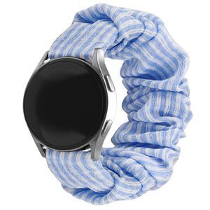 Strap-it Polar Ignite 3 Scrunchie Armband (Blauer Streifen)