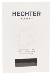 Daniel Hechter - Regular Fit - Double Pack Pánske tričko s krátkym rukávom V-Neck/V-Neck (100902 76020), Veľkosť:XXL, Farba:Black (990)