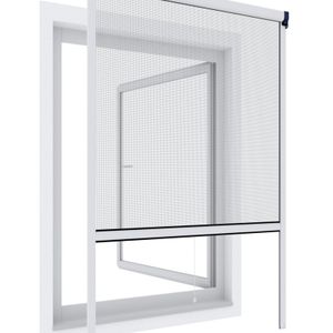 EXTRA Fliegengitter Rollo für Fenster, Höhe:160 cm, Farbe:weiß, Breite:130 cm