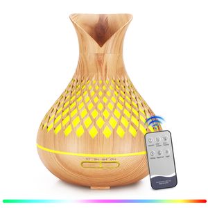 MOOHO Aroma Diffuser 500ml, Ultraschall Aromatherapie Luftbefeuchter mit Fernbedienung, 7 Farben LED und wasserlose automatische,für Zuhause Büro Yoga