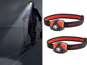 2er SET LED Stirnlampe 435 Lumen dimmbar zum Joggen & Camping, Batteriebetrieben