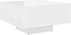 vidaXL Couchtisch Hochglanz-Weiß 60x60x31,5 cm Holzwerkstoff