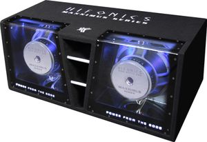 Hifonics MXZ12 Dual Bandpass Subwoofer Kiste 2 x 30 cm 4000 Watt max. 4 + 4 Ohm
