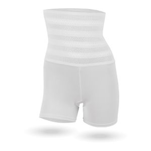 Figurformender Bodyshaper Longpants ( Weiß / L ) Highwaist Miederhose mit Bauchweg Effekt - Shapewear Bodypants, bequemer Miederslip Hohe Taille