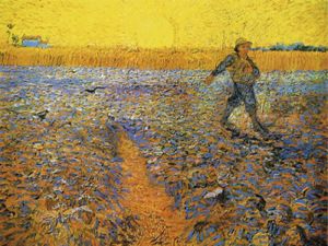 Vincent Van Gogh Poster Kunstdruck - Der Sämann Bei Sonnenuntergang Nach Millet, 1888 (60 x 80 cm)