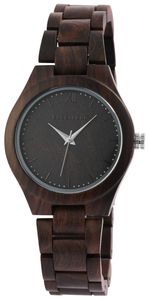 Excellanc Damen Uhr Holz Gliederarmband 1800157-002 Holzuhr dunkelbraun